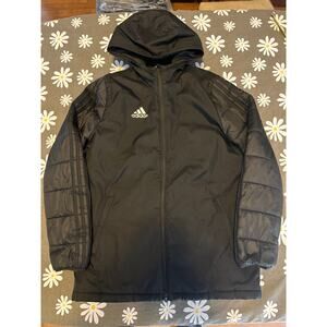 Adidas youth vintage hooded full zip coat size L
